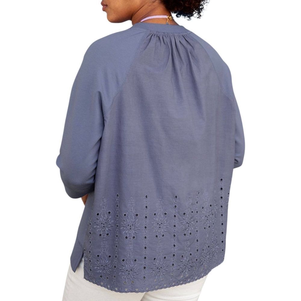 Matilda Jane Slate Blue Eyelet In The Moment Sweater S